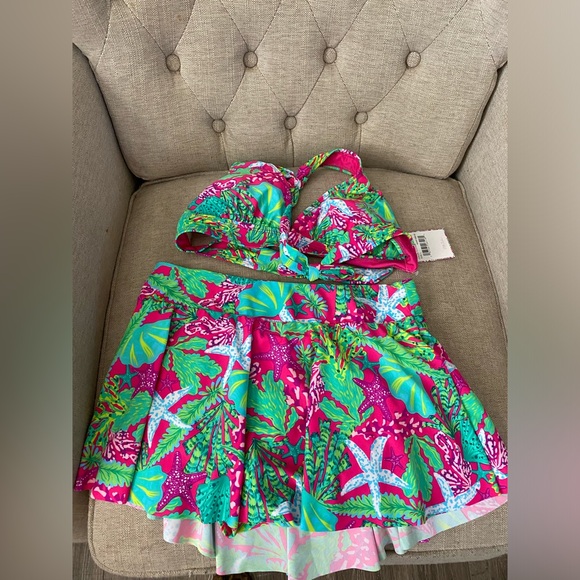 Stella Parker halter bra top bikini skirt set swim suit nwt Lilly Pulitzer - Picture 4 of 5